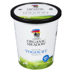 Organic Meadow Organic Yogurt, Plain 2% 750 g, $0.93/100g
