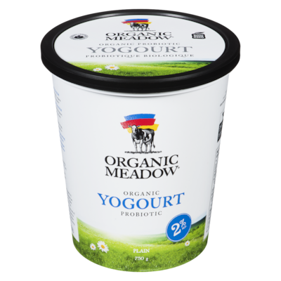Organic Meadow Organic Yogurt, Plain 2% 750 g, $1.07/100g