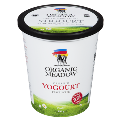 Organic Meadow Organic Yogurt, Plain 3.8% 750 g, $1.07/100g