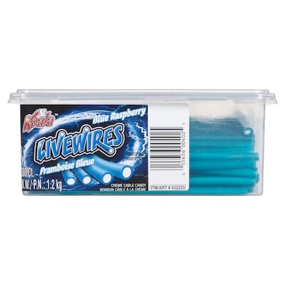 Friandises câbles Livewires framboise bleue et crème