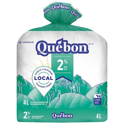 QUÉBON Lait 2 % 4 l, 0,20 $/100ml