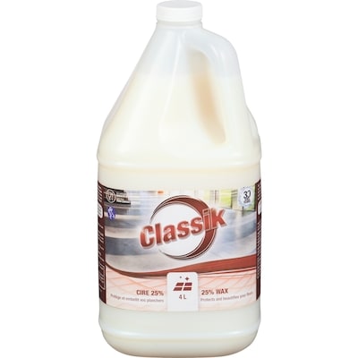 Classiko Floor Wax, 25% 3.78 l, $0.90/100ml