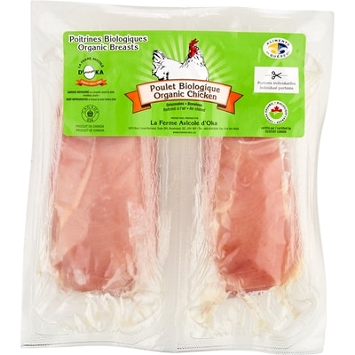 null La Ferme Avicole d'Oka Organic Chicken Breasts, Boneless $38.56/1kg $17.50/1lb