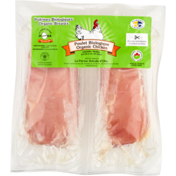 null Poitrine de poulet désossée biologique de La Ferme Avicole d’Oka 38,56 $/1kg 17,50 $/1lb