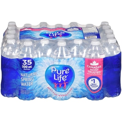 Pure Life Pure Life Natural Spring Water 35x500.0 ml, $0.04/100ml