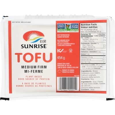 Sunrise Tofu Mi-Ferme 454 g, 0,61 $/100g