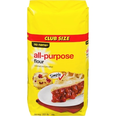 No Name All-Purpose Flour 10 kg, $0.13/100g