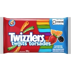 Twizzler Nibs Rainbow Twists 350 g, $0.71/100g