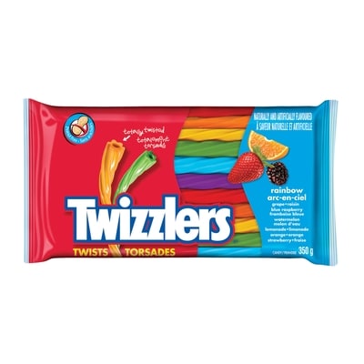 Twizzlers Torsades Arc-En-Ciel 350 g, 0,94 $/100g