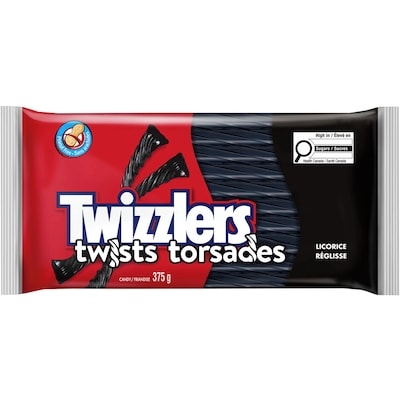 Twizzler Twists Black 375 g, $1.20/100g