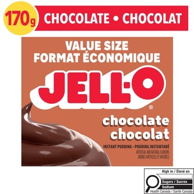 Jell-O Chocolate Instant Pudding Mix, Value Size 170 g, $1.64/100g