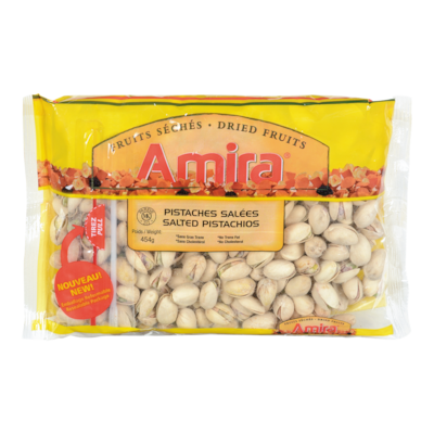 Amira Salted Pistachios 454 g, $2.86/100g