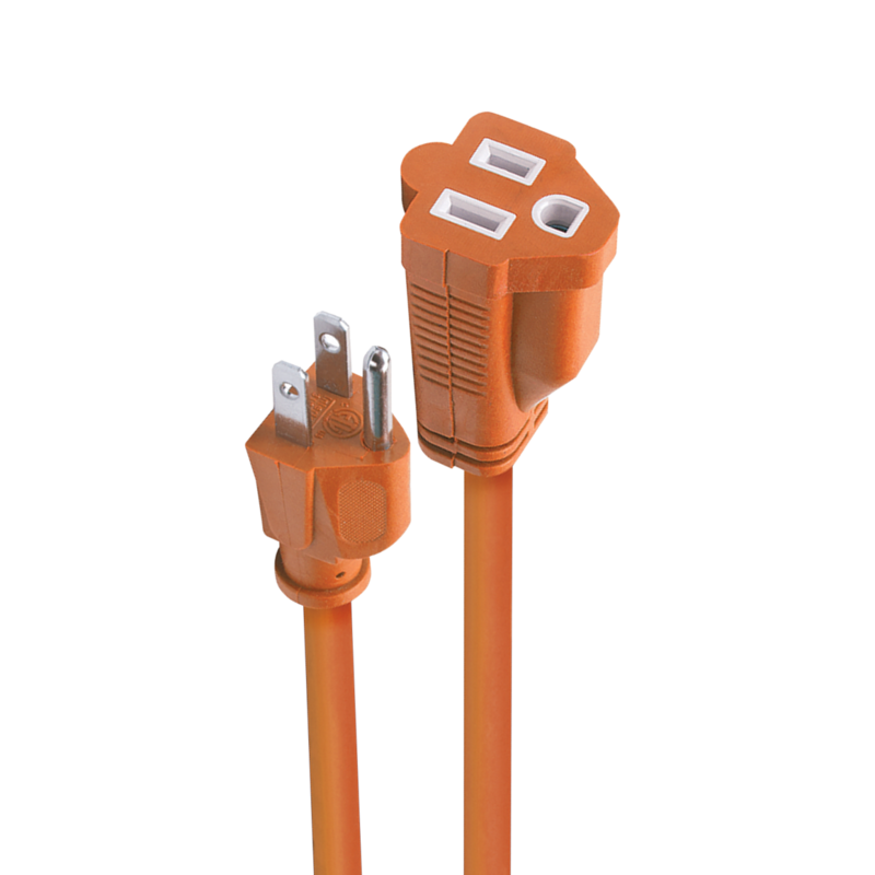 5-Meter Extension Cord with 1 Outlet & Yellow Lighted