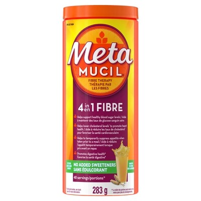 Metamucil Fibres MultiSanté sans saveur texture lisse 283 g, 6,36 $/100g