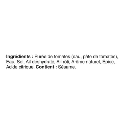 Sauce tomate, ail rôti