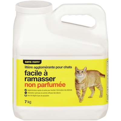 Sans Nom Litière agglomérante pour chats facile à ramasser, non parfumée 7 kg, 0,13 $/100g