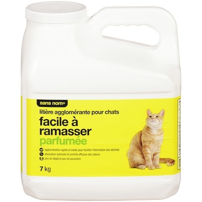 Sans Nom Litière agglomérante pour chats facile à ramasser, parfumée 7 kg, 0,13 $/100g
