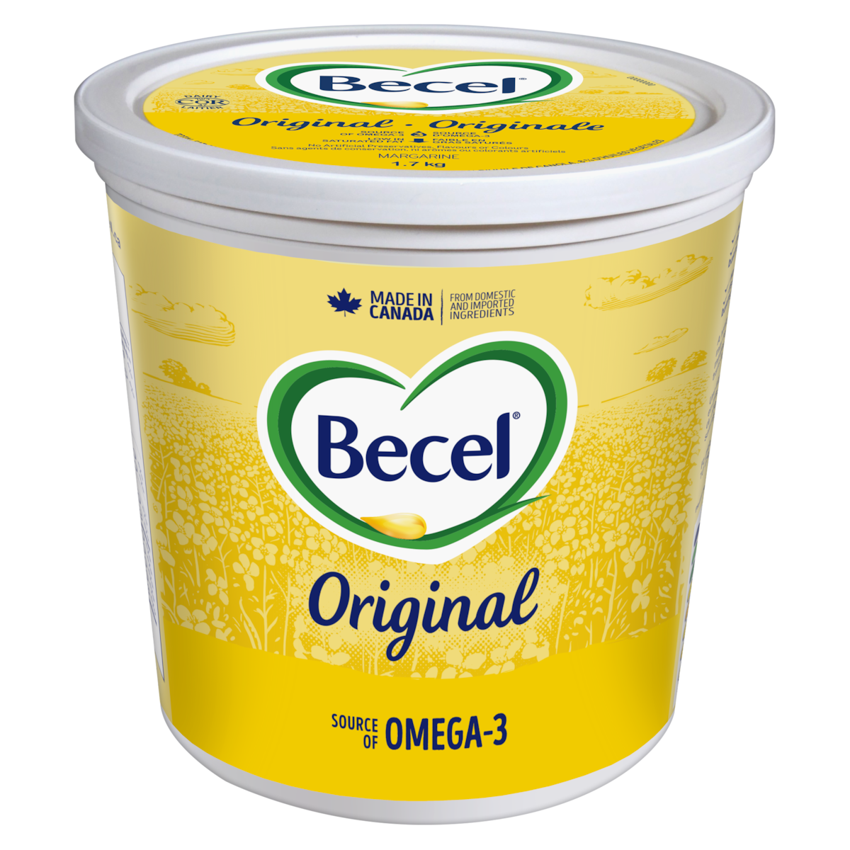 Becel Original | Source of Omega-3 and Zero Trans Fat per Serving 1.7 kg, $1.00/100g