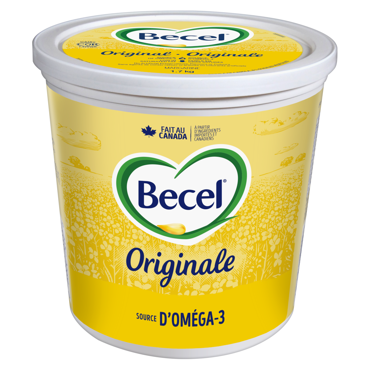 Becel Originale | Source D’oméga-3 Et Zéro Gras Trans Par Portion 1.7 kg, 0,93 $/100g