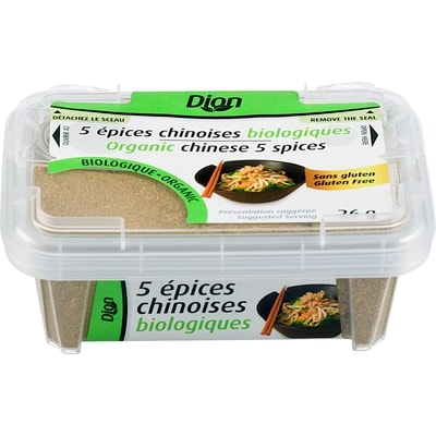 Dion Mélange de 5 épices chinois biologique 26 g, 17,31 $/100g