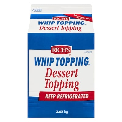 Rich Whip Topping 3.63 kg, $0.76/100g
