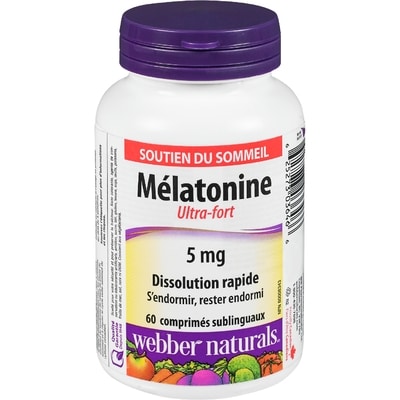 Webber Naturals Mélatonine à dissolution rapide 60 ea, 0,15 $/1ch