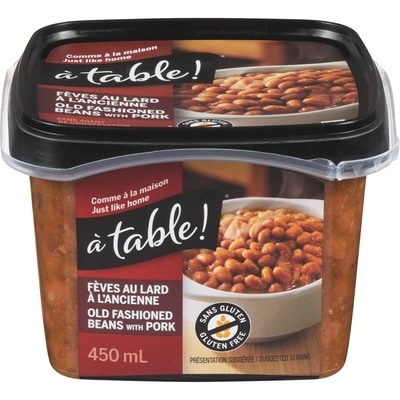 Le Maître Saladier Fèves au lard, emballage 450 ml, 0,89 $/100ml