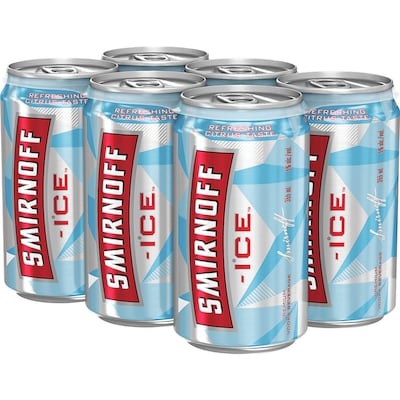 Smirnoff Ice Cans 6-Pack (ID required at pick-up) 6x355.0 ml, $0.65/100ml