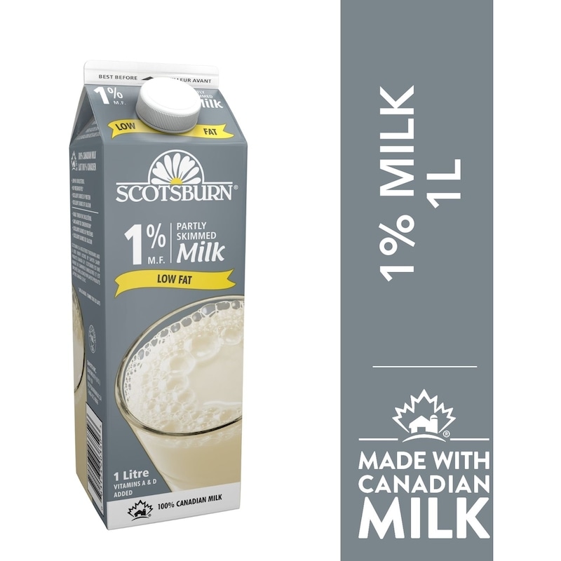 Scotsburn 1% Partly Skimmed Milk - 1 l | Dominion Stores of