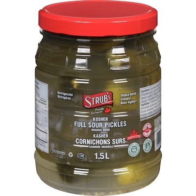 Strubs Kosher Dill Pickles 1.5 l, $0.43/100ml