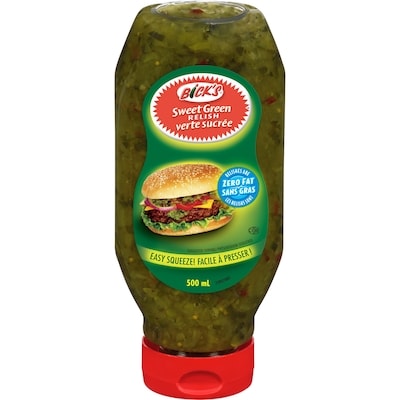 Bicks Squeeze Sweet Green Relish 500 ml, $1.10/100ml