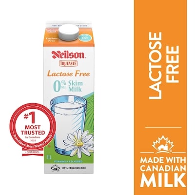 Neilson 0% Lactose Free Milk 1 l, $0.46/100ml