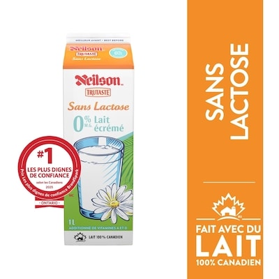 Neilson Lait écrémé 0% sans lactose 1 l, 0,47 $/100ml