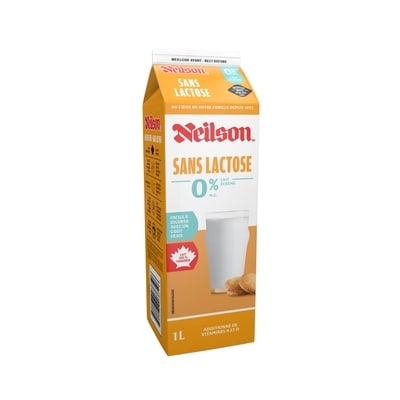 Lait écrémé 0% sans lactose