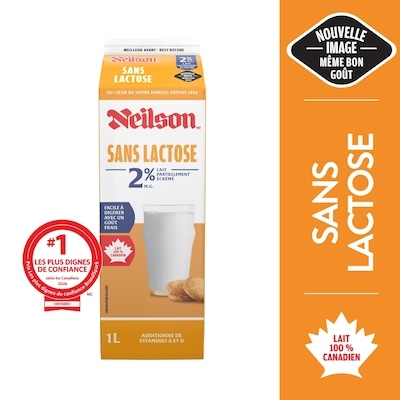 Neilson Lait 2% sans lactose 1 l, 0,47 $/100ml