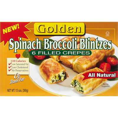 Golden Kosher Spinach Broccoli Blintzes 368 g, $3.26/100g