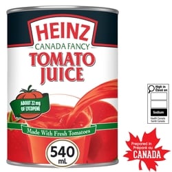 Heinz Tomato Juice 540 ml, $0.28/100ml