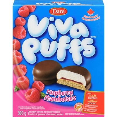 Dare Viva Puffs Raspberry Cookies 300 g, $1.33/100g