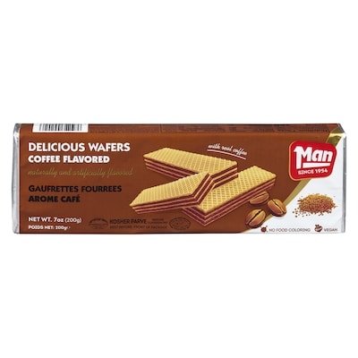 Homme Gaufrette au café 200 g, 1,40 $/100g