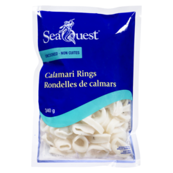 SeaQuest Rondelles de calmar non cuites 340 g, 2,44 $/100g