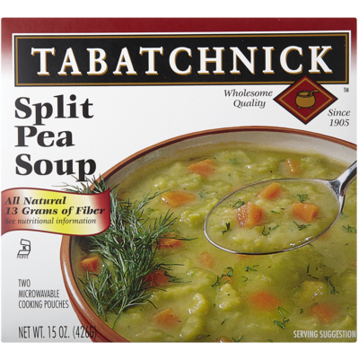Tabatchnick Soupe de pois cassés 425 g, 0,88 $/100g