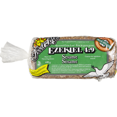 Food for Life Organic Ezekiel 4:9  Sprouted Whole Grain Loaf, Sesame 680 g, $1.47/100g