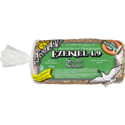 Food for Life Pain fait de grains entiers germés garni de graines de sésame Ezekiel 4:9 biologique 680 g, 1,69 $/100g