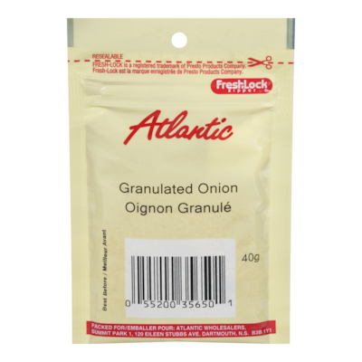 null Atlantic Granulated Onion 40 g, $4.98/100g