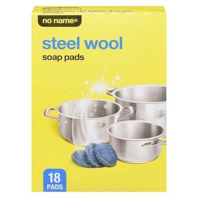 No Name Steel Wool Soap Pads 18 ea, $0.25/1ea
