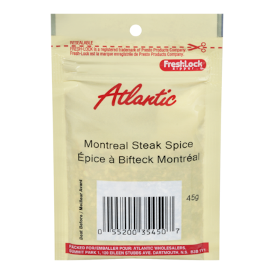 null Épices pour bifteck de Montréal, Atlantic 45 g, 3,98 $/100g