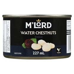 M'Lord Whole Waterchestnuts 227 ml, $0.88/100ml