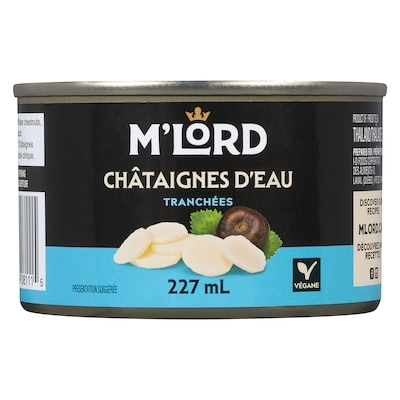 Châtaignes d’eau en tranches