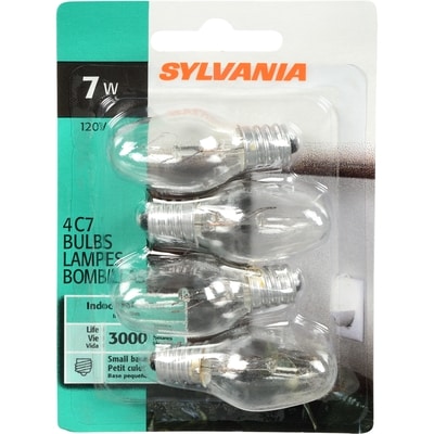Sylvania C7 7W Night Light Bulbs 4 ea, $1.25/1ea