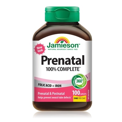 Jamieson 100% Complete Prenatal Multivitamin Caplets 100 ea, $0.17/1ea